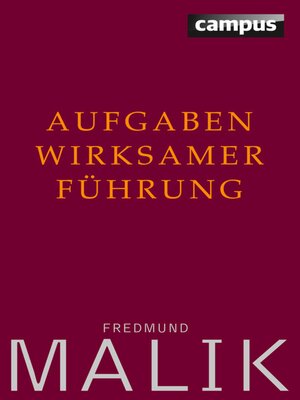 cover image of Aufgaben wirksamer Führung